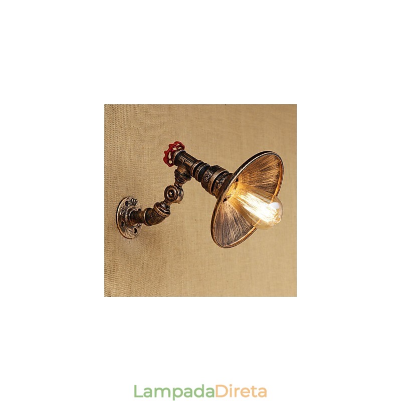 Recurso de pintura retrô country para luzes de braço oscilante de luz rotativa estilo mini luz de parede