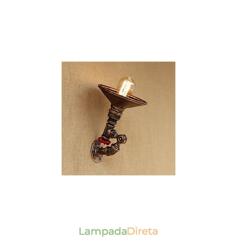 Recurso de pintura retrô country para luzes de braço oscilante de luz rotativa estilo mini luz de parede