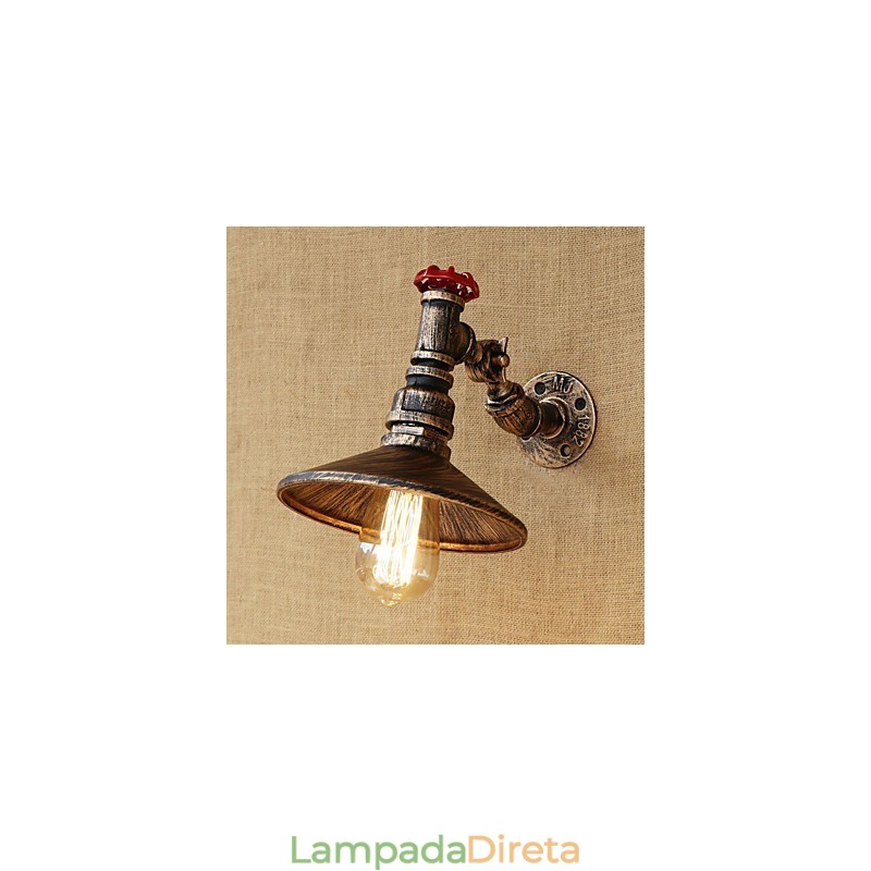 Recurso de pintura retrô country para luzes de braço oscilante de luz rotativa estilo mini luz de parede