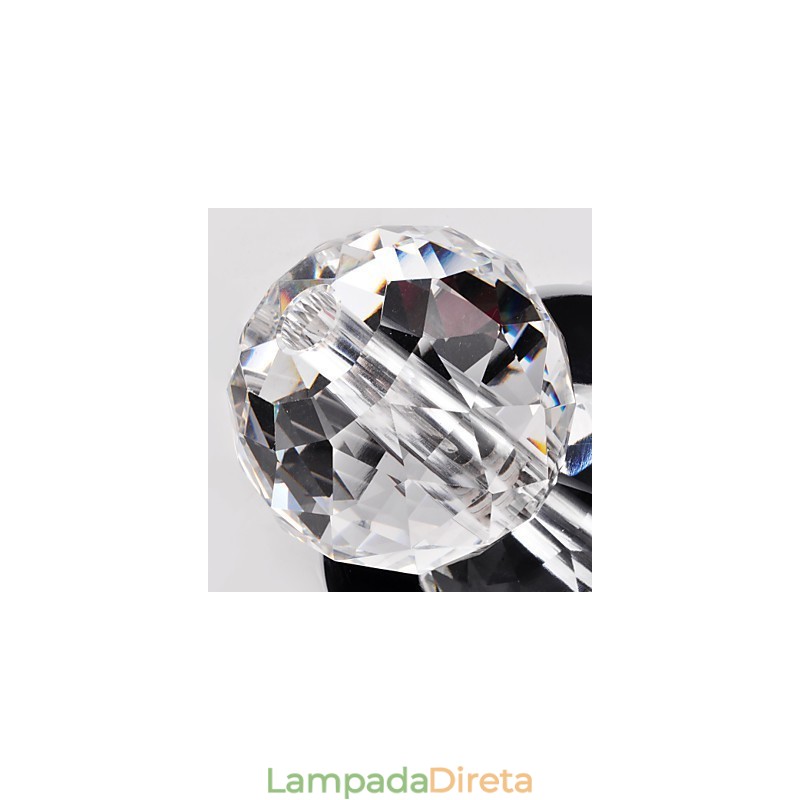 Mini estilo moderno e contemporâneo de cristal cromado metal embutido