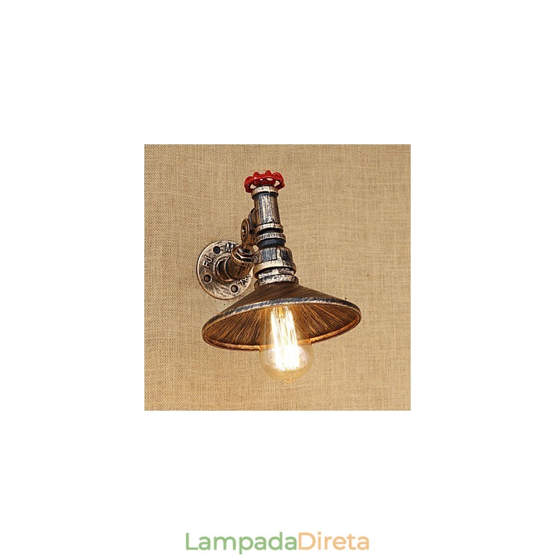 Recurso de pintura retrô country para luzes de braço oscilante de luz rotativa estilo mini luz de parede