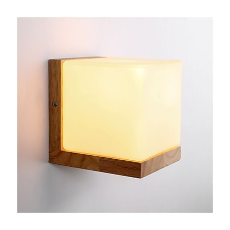 Apliques de parede de madeira Sombra de vidro 110V OU 220V Novidade country Apliques de parede de madeira Sombra de vidro 110V OU 220V Novidade country