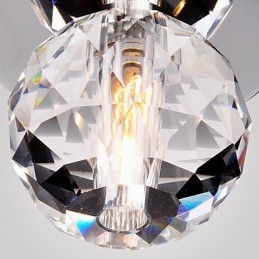 Mini estilo moderno e contemporâneo de cristal cromado metal embutido