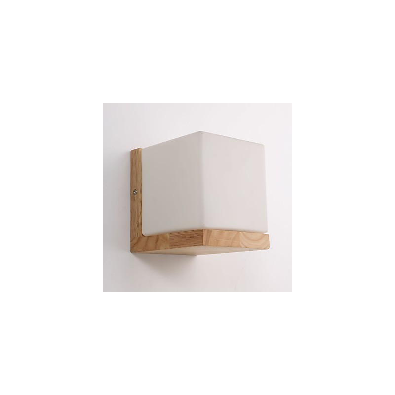 Apliques de parede de madeira Sombra de vidro 110V OU 220V Novidade country