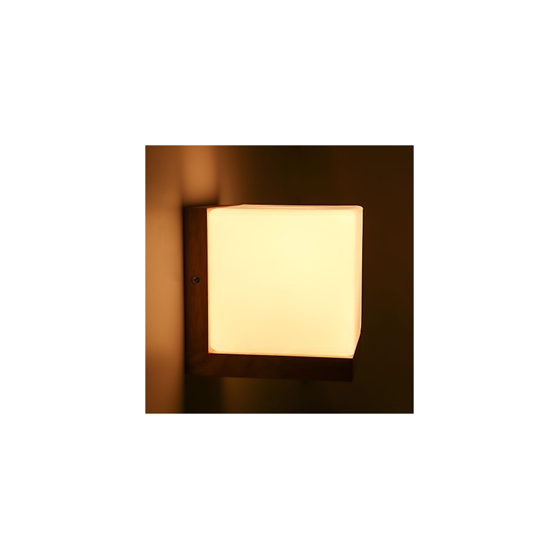 Apliques de parede de madeira Sombra de vidro 110V OU 220V Novidade country