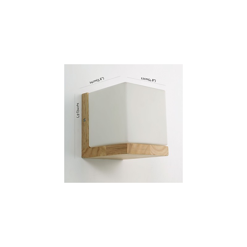Apliques de parede de madeira Sombra de vidro 110V OU 220V Novidade country