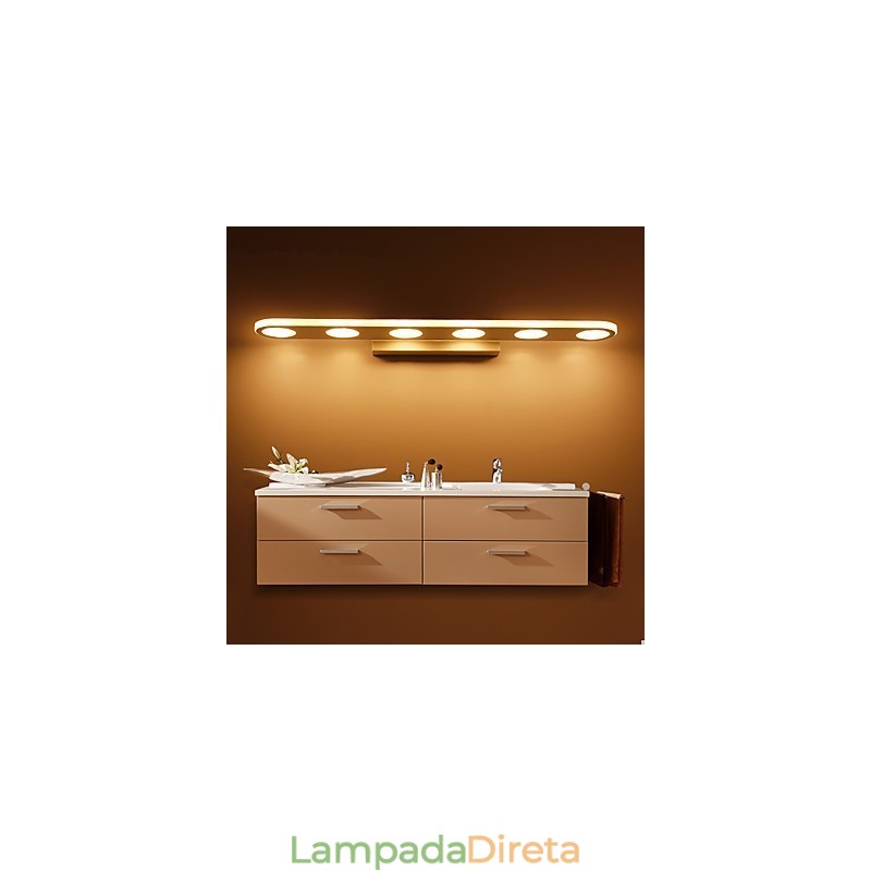 Luminária de parede moderna contemporânea integrada para iluminação de banheiro downlight