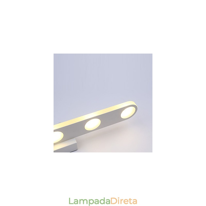 Luminária de parede moderna contemporânea integrada para iluminação de banheiro downlight