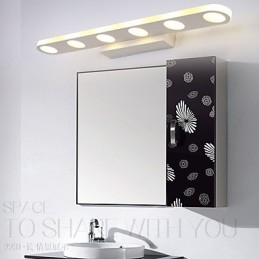 Luminária de parede moderna contemporânea integrada para iluminação de banheiro downlight