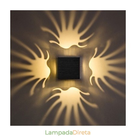 Luminária de parede de alumínio moderna com montagem embutida, decoração de parede Luminária de parede de alumínio moderna com montagem embutida, decoração de parede