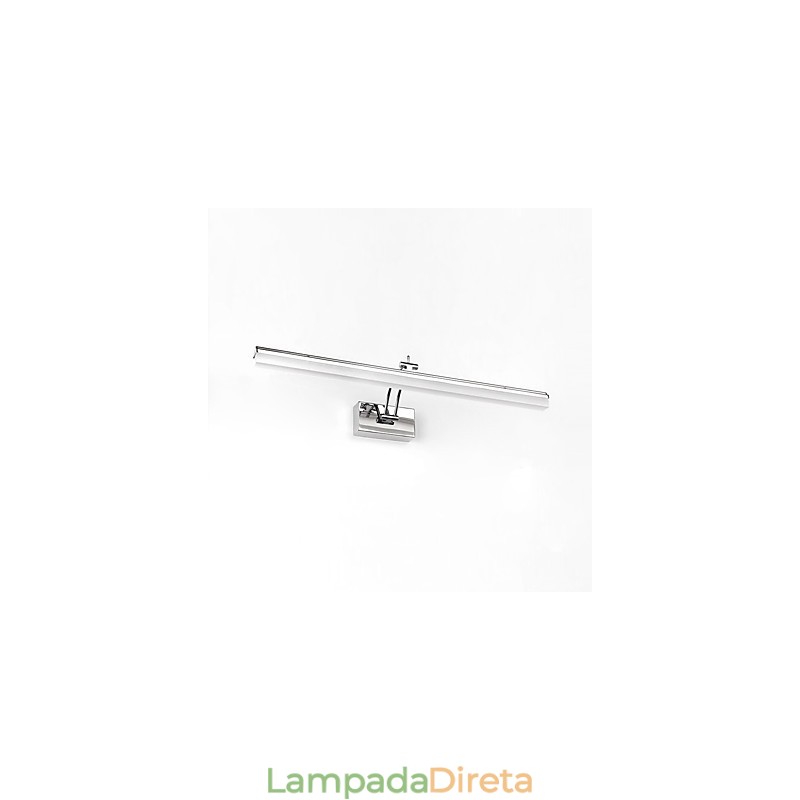 Recurso cromado moderno e contemporâneo integrado para iluminação de banheiro com luz ambiente Luz de parede