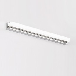 Recurso cromado moderno e contemporâneo integrado para iluminação de banheiro com luz ambiente Luz de parede