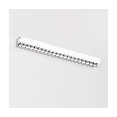 Recurso cromado moderno e contemporâneo integrado para iluminação de banheiro com luz ambiente Luz de parede Recurso cromado moderno e contemporâneo integrado para iluminação de banheiro com luz ambiente Luz de parede
