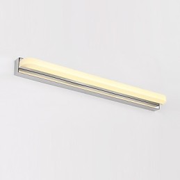 Recurso cromado moderno e contemporâneo integrado para iluminação de banheiro com luz ambiente Luz de parede