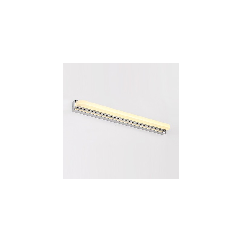 Recurso cromado moderno e contemporâneo integrado para iluminação de banheiro com luz ambiente Luz de parede