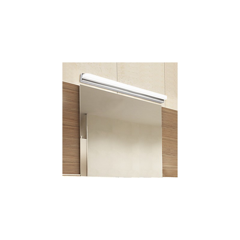 Recurso cromado moderno e contemporâneo integrado para iluminação de banheiro com luz ambiente Luz de parede
