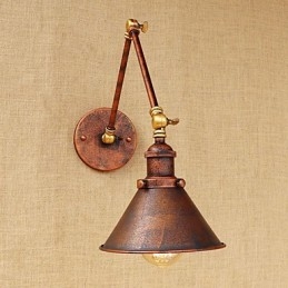 Luminária de parede industrial vintage de latão, luminária de parede, iluminação doméstica, decoração interna, luminária de parede