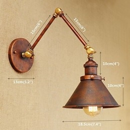 Luminária de parede industrial vintage de latão, luminária de parede, iluminação doméstica, decoração interna, luminária de parede