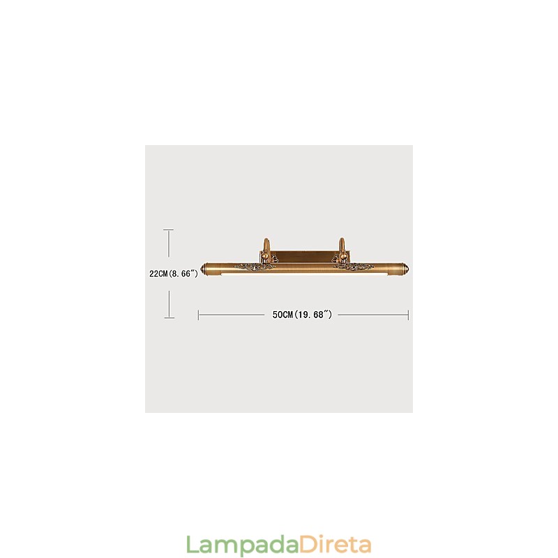 Espelho Lâmpada Integrada Moderna Contemporânea Tradicional Clássica Rústica Lodge Vintage Antique Bronze