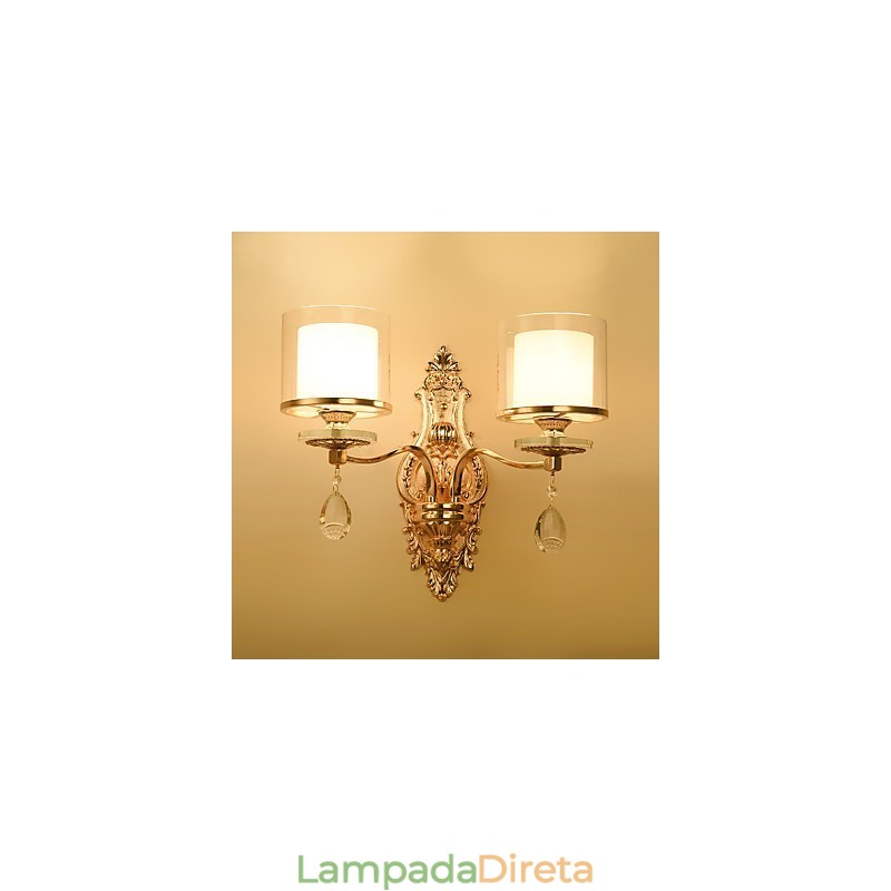 Luminária de parede moderna contemporânea galvanizada para proteção ocular, arandela de luz ambiente, luminária de parede