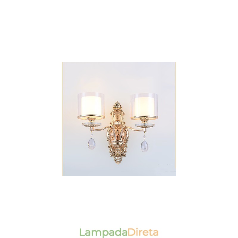 Luminária de parede moderna contemporânea galvanizada para proteção ocular, arandela de luz ambiente, luminária de parede