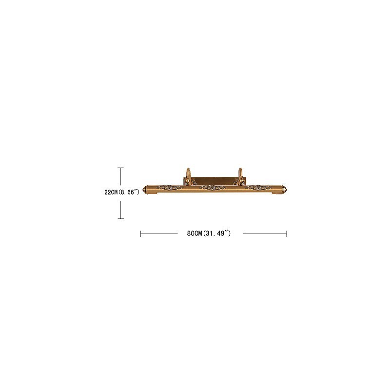 Lâmpada de espelho 80CM 1Tradicional Vintage Antique Latão Característica para