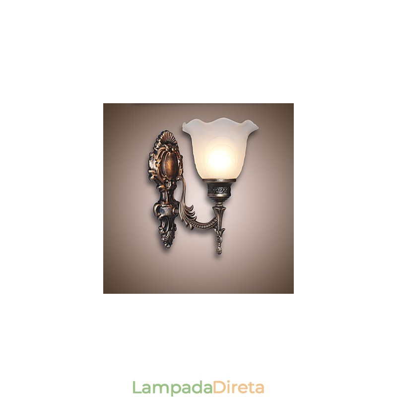 Luminária de parede estilo europeu retrô Luminária de corredor de hotel Luminária de corredor Espelho Luminária frontal Luminária de cabeceira de cabeça única