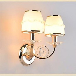 Recurso eletrogalvanizado contemporâneo moderno para braço oscilante de cristal, proteção para os olhos, luz ambiente, luzes de parede, parede