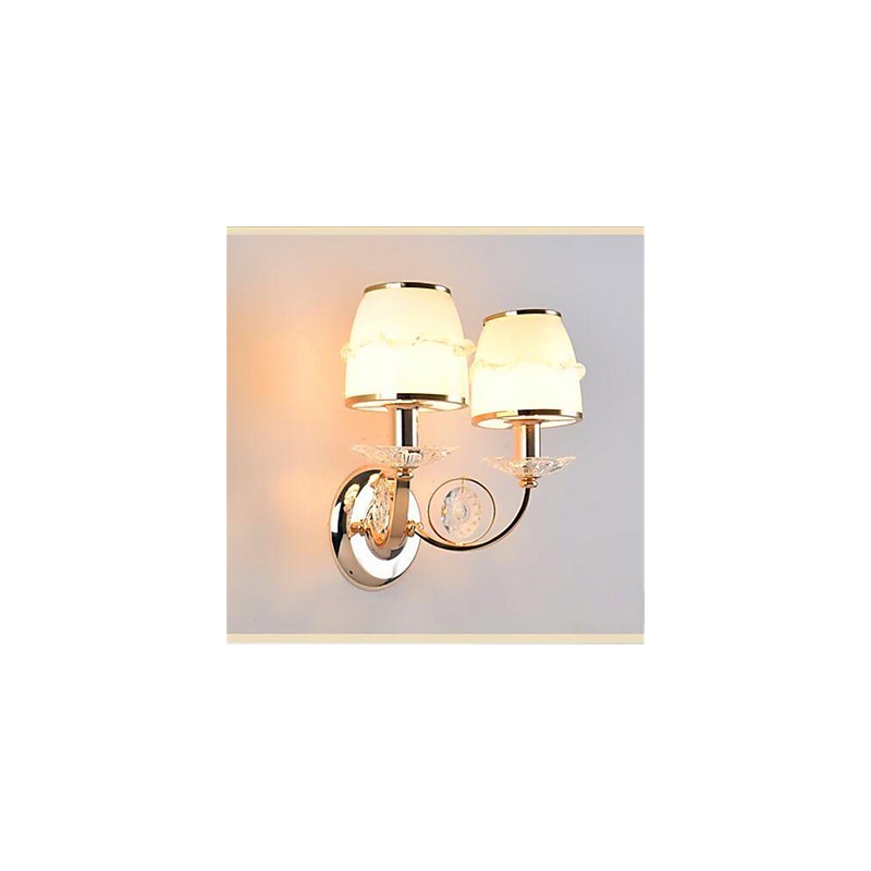Recurso eletrogalvanizado contemporâneo moderno para braço oscilante de cristal, proteção para os olhos, luz ambiente, luzes de parede, parede