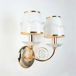 Recurso eletrogalvanizado contemporâneo moderno para braço oscilante de cristal, proteção para os olhos, luz ambiente, luzes de parede, parede