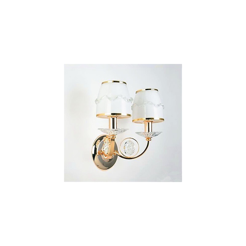 Recurso eletrogalvanizado contemporâneo moderno para braço oscilante de cristal, proteção para os olhos, luz ambiente, luzes de parede, parede