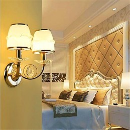 Recurso eletrogalvanizado contemporâneo moderno para braço oscilante de cristal, proteção para os olhos, luz ambiente, luzes de parede, parede