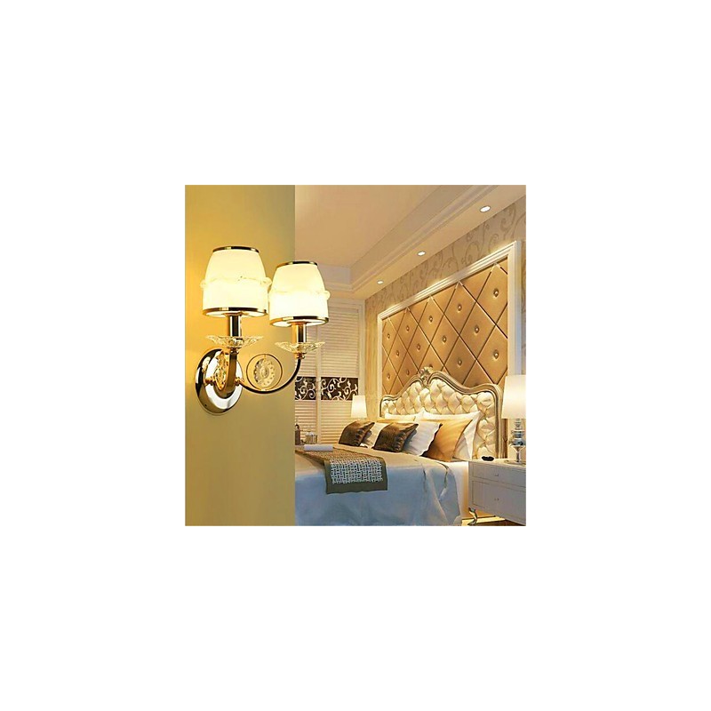 Recurso eletrogalvanizado contemporâneo moderno para braço oscilante de cristal, proteção para os olhos, luz ambiente, luzes de parede, parede