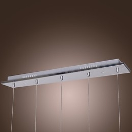 Luminária pendente moderna contemporânea de cristal cromado