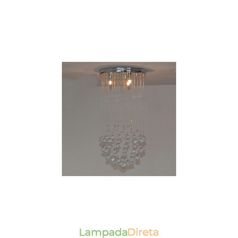 Montagem embutida tradicional clássica em metal cristal cromado