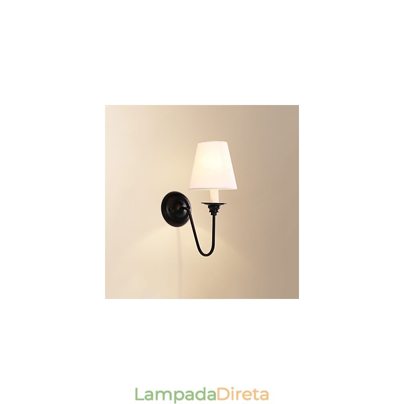 Acabamento em óxido preto rústico Lodge, recurso para proteção dos olhos, arandelas de parede com luz ambiente, luminária de parede