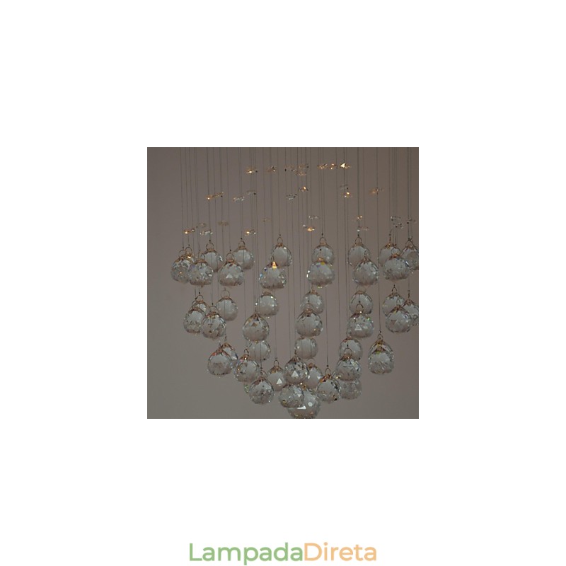 Montagem embutida tradicional clássica em metal cristal cromado