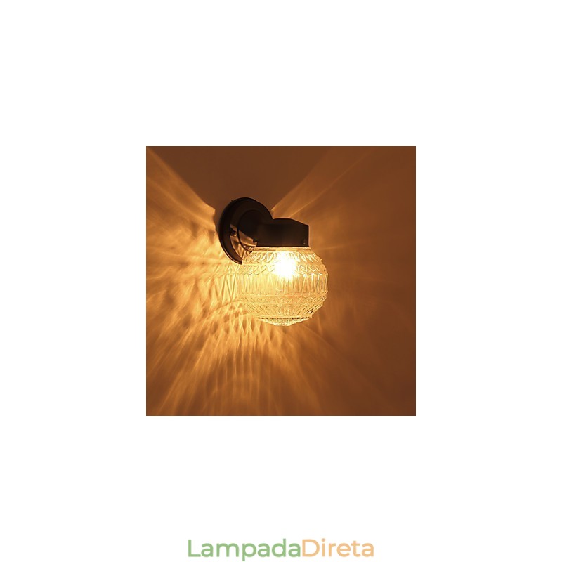 Acabamento em óxido preto contemporâneo moderno para arandelas de parede estilo mini com luz ambiente