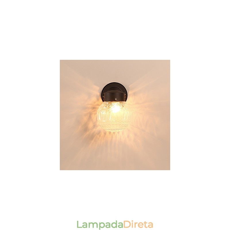Acabamento em óxido preto contemporâneo moderno para arandelas de parede estilo mini com luz ambiente
