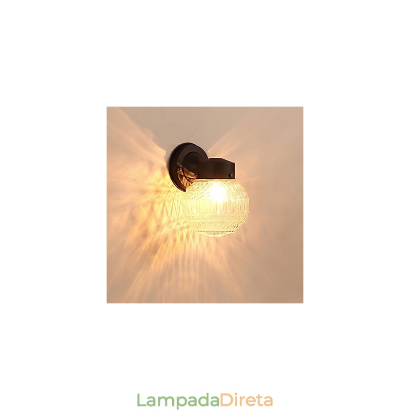 Acabamento em óxido preto contemporâneo moderno para arandelas de parede estilo mini com luz ambiente