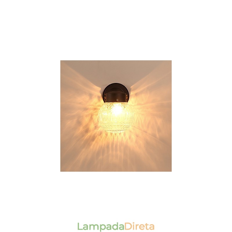 Acabamento em óxido preto contemporâneo moderno para arandelas de parede estilo mini com luz ambiente