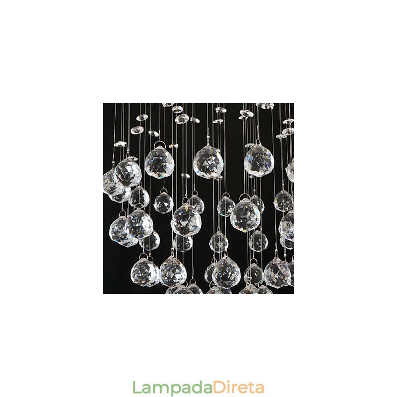 Montagem embutida tradicional clássica em metal cristal cromado