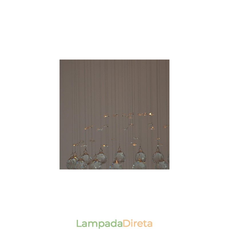 Montagem embutida tradicional clássica em metal cristal cromado