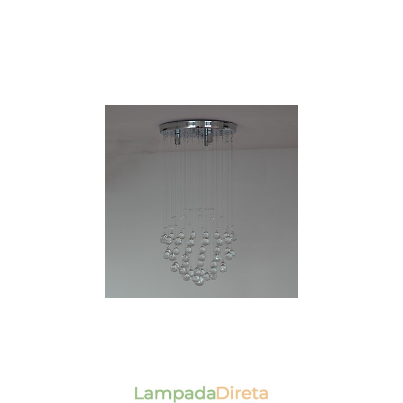 Montagem embutida tradicional clássica em metal cristal cromado