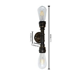 Arandelas de parede rústicas tradicionais clássicas de latão antigo para iluminação ambiente