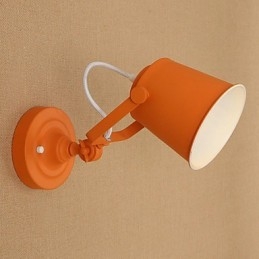 Luminária de parede de aço pintado, decoração de café americano preto e branco, luminária de parede retrô, lâmpada de sabre de luz na parede