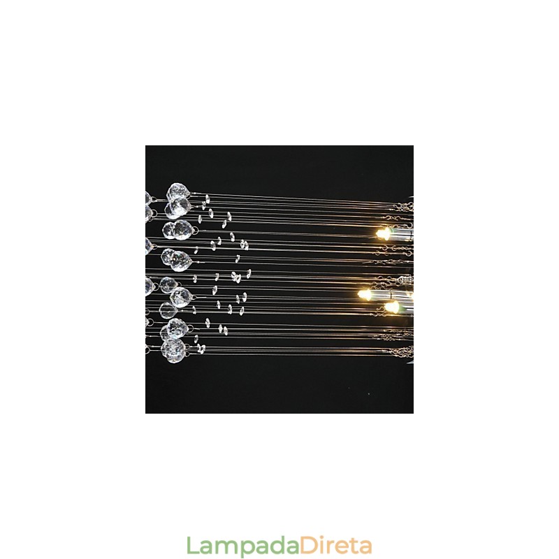 Montagem embutida tradicional clássica em metal cristal cromado