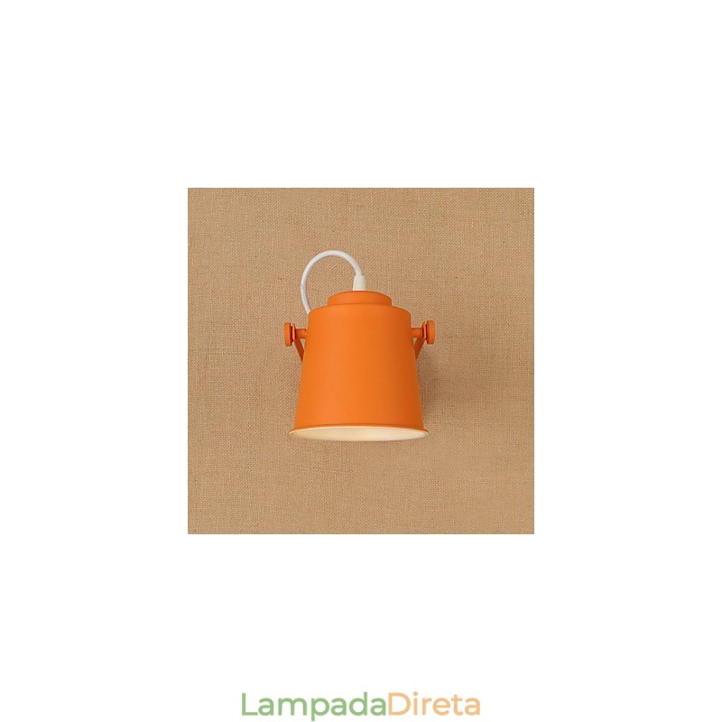 Luminária de parede de aço pintado, decoração de café americano preto e branco, luminária de parede retrô, lâmpada de sabre de luz na parede