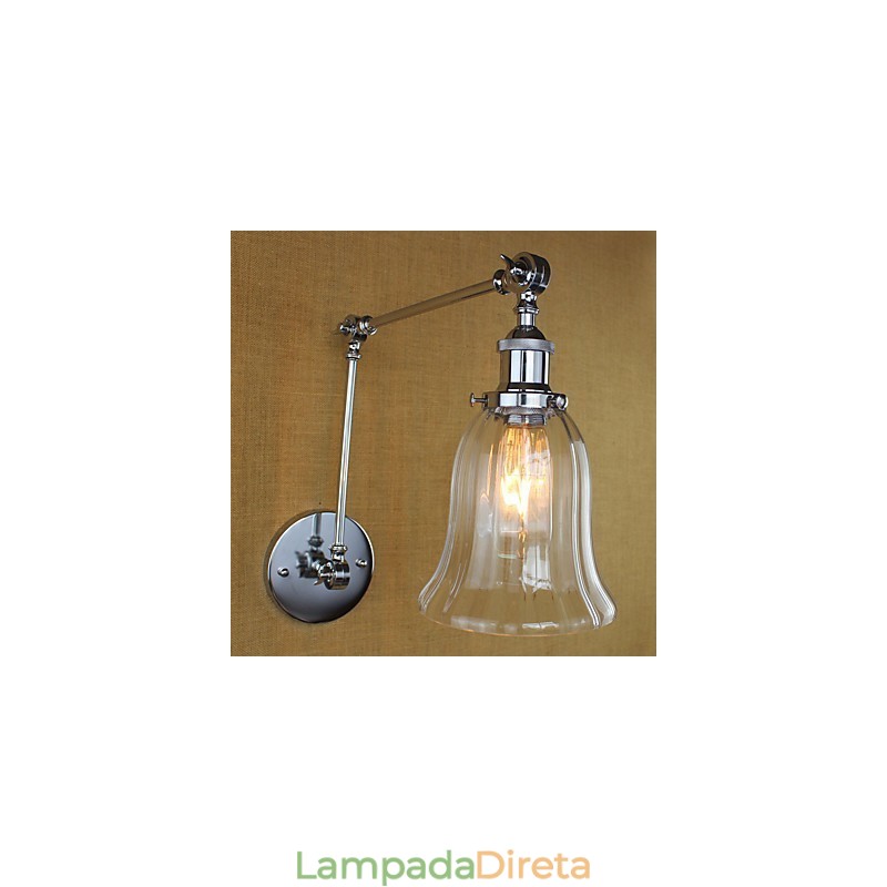 Recurso de galvanoplastia retrô country para proteção ocular de estilo mini, luz ambiente, braço oscilante, luzes de parede