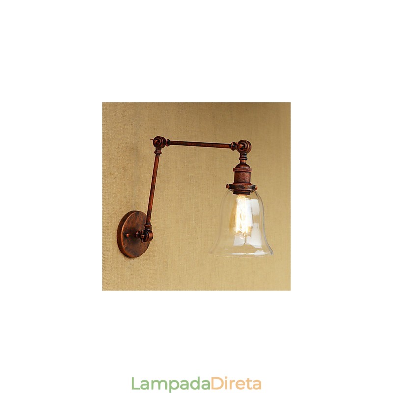 Recurso de galvanoplastia retrô country para proteção ocular de estilo mini, luz ambiente, braço oscilante, luzes de parede